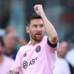 Lionel Messi Inter Miami celebrates